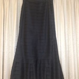 Long Tiered black skirt
